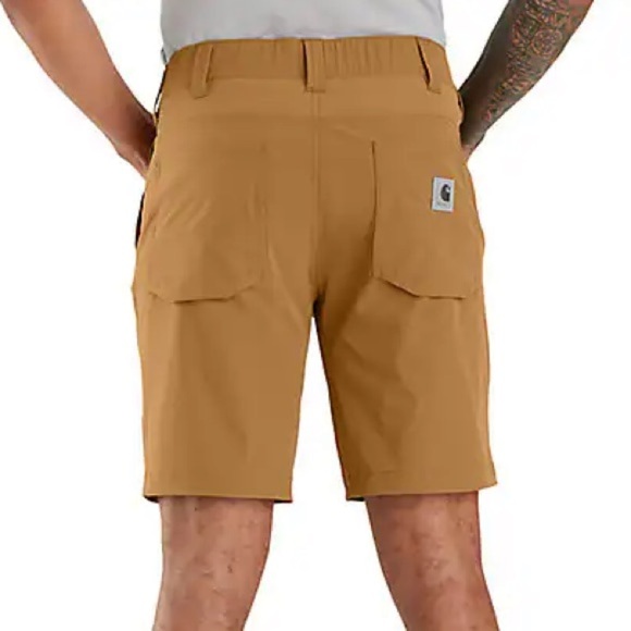 Carhartt LWD Hybrid Shorts NWT Gorpcore Size 42 Carhartt Brown UPF 50 - Picture 2 of 12